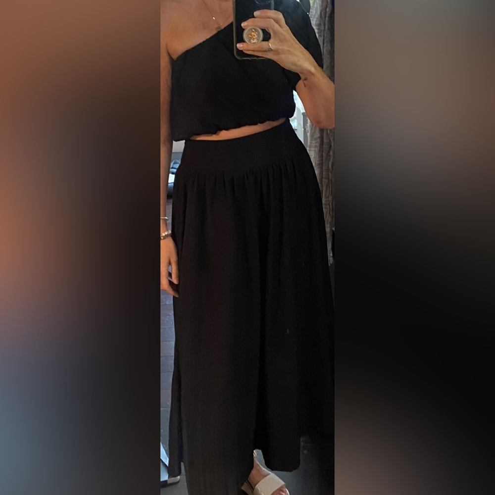 Blu Pepper Black One Shoulder Sundress